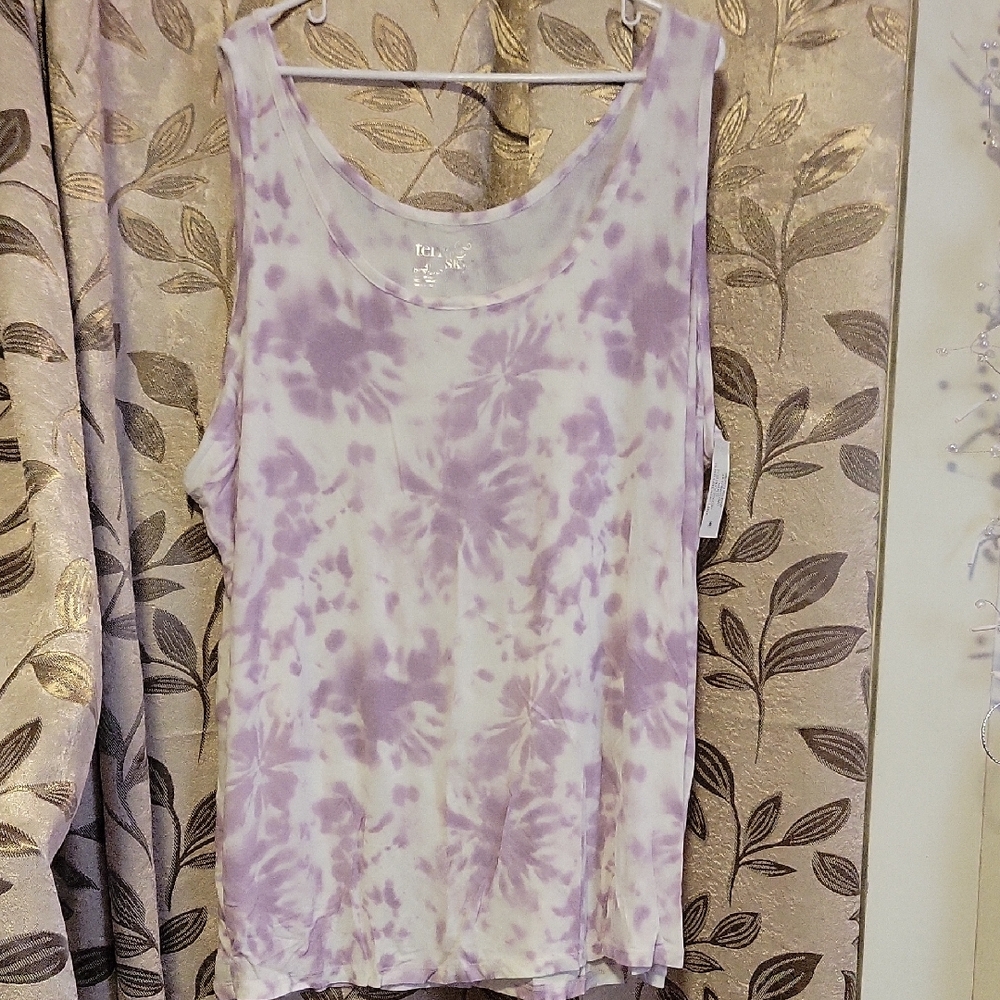 Terra & Sky Lavender Tie-Dye Tank Top
